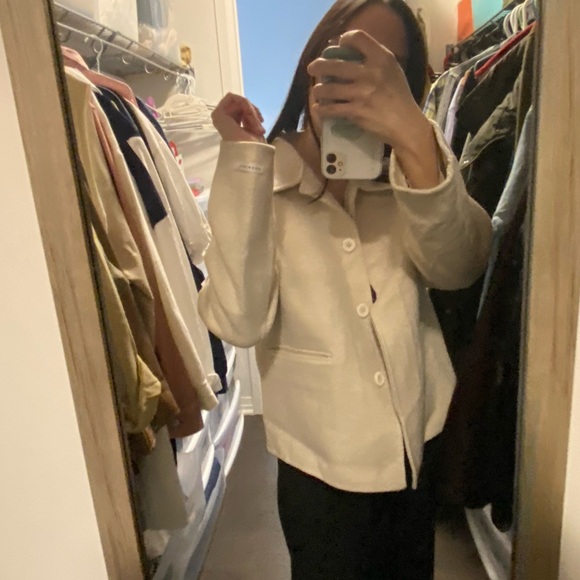 Handmade cool coat in beige 90% wool - Picture 2 of 7